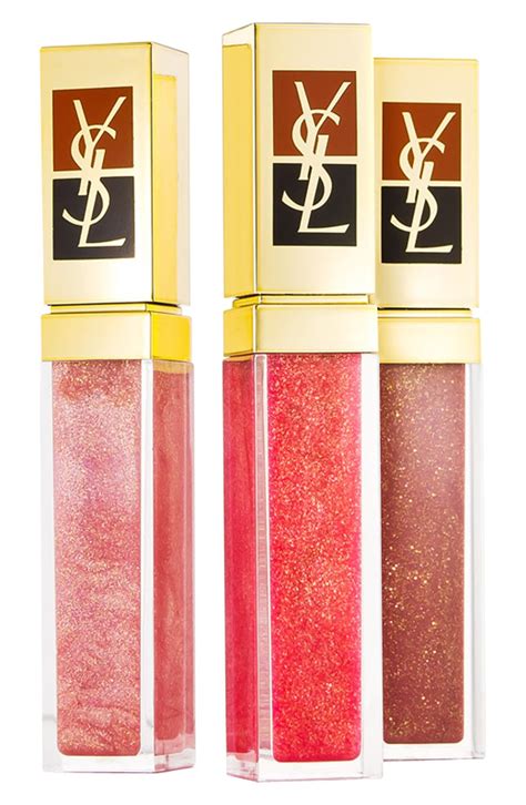 yves saint laurent lip gloss gold|how much is YSL lipstick.